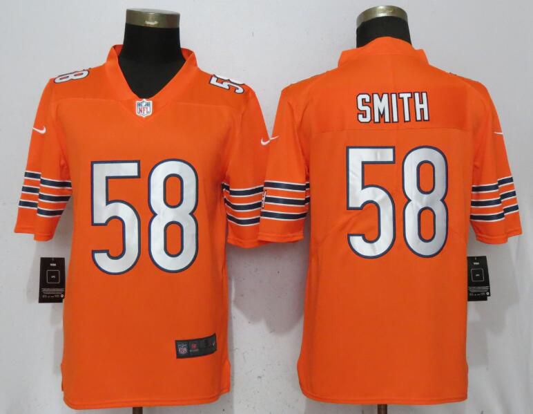 Men Chicago Bears #58 Smith Orange Vapor Untouchable Player Nike Limited NFL Jerseys